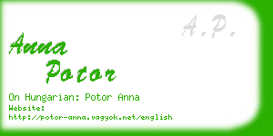 anna potor business card